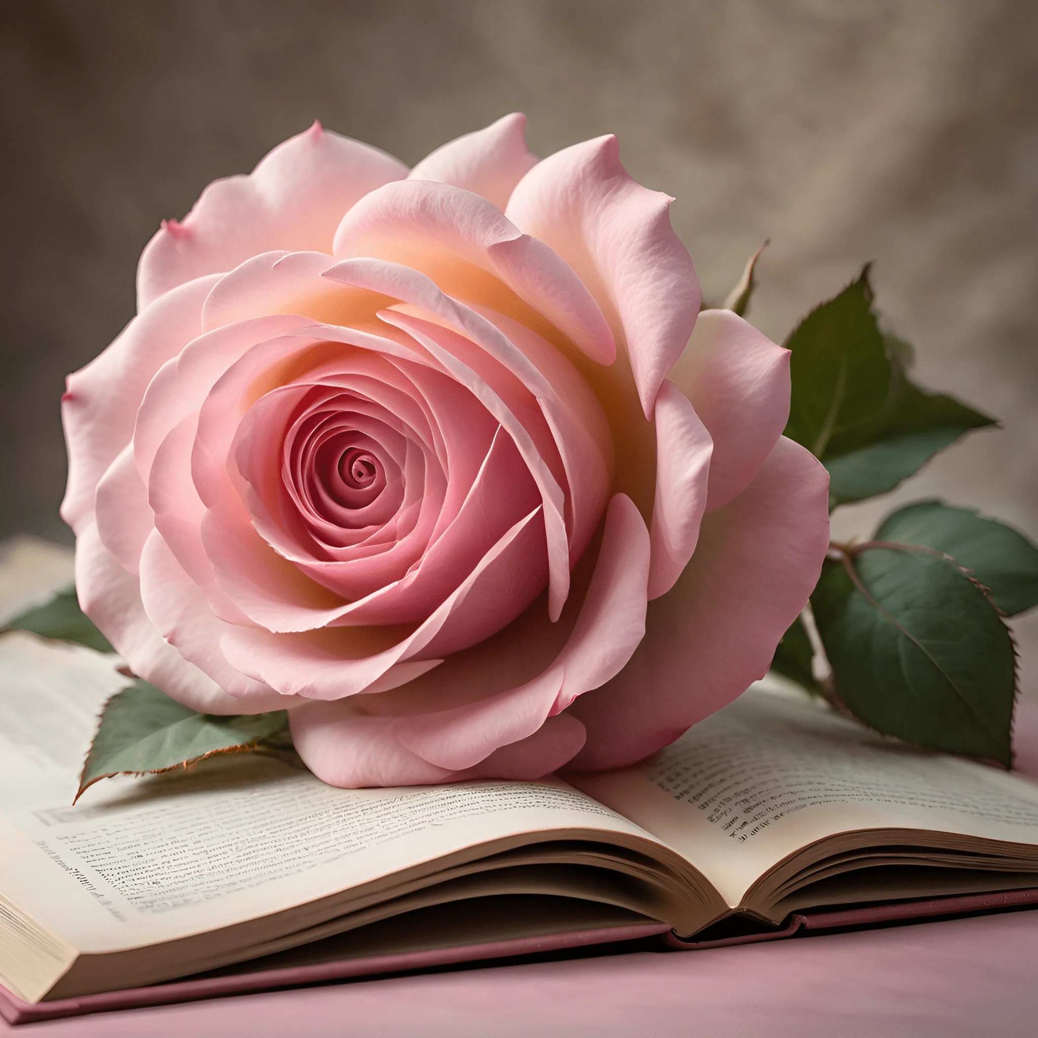 Open Book Frame With Roses Elegant Pink Rose on Open Book - Free Download - AI Scribbles