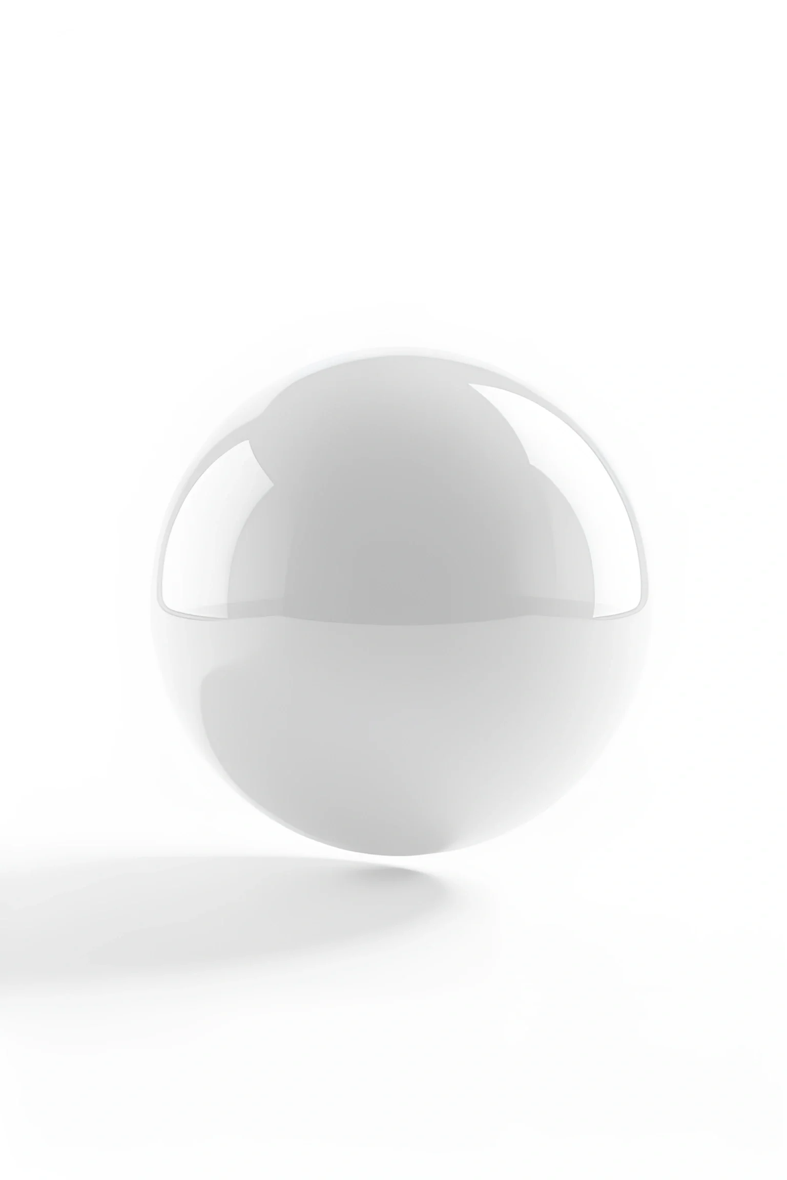 Floating White Glossy Sphere On White Background - Free Download - AI ...