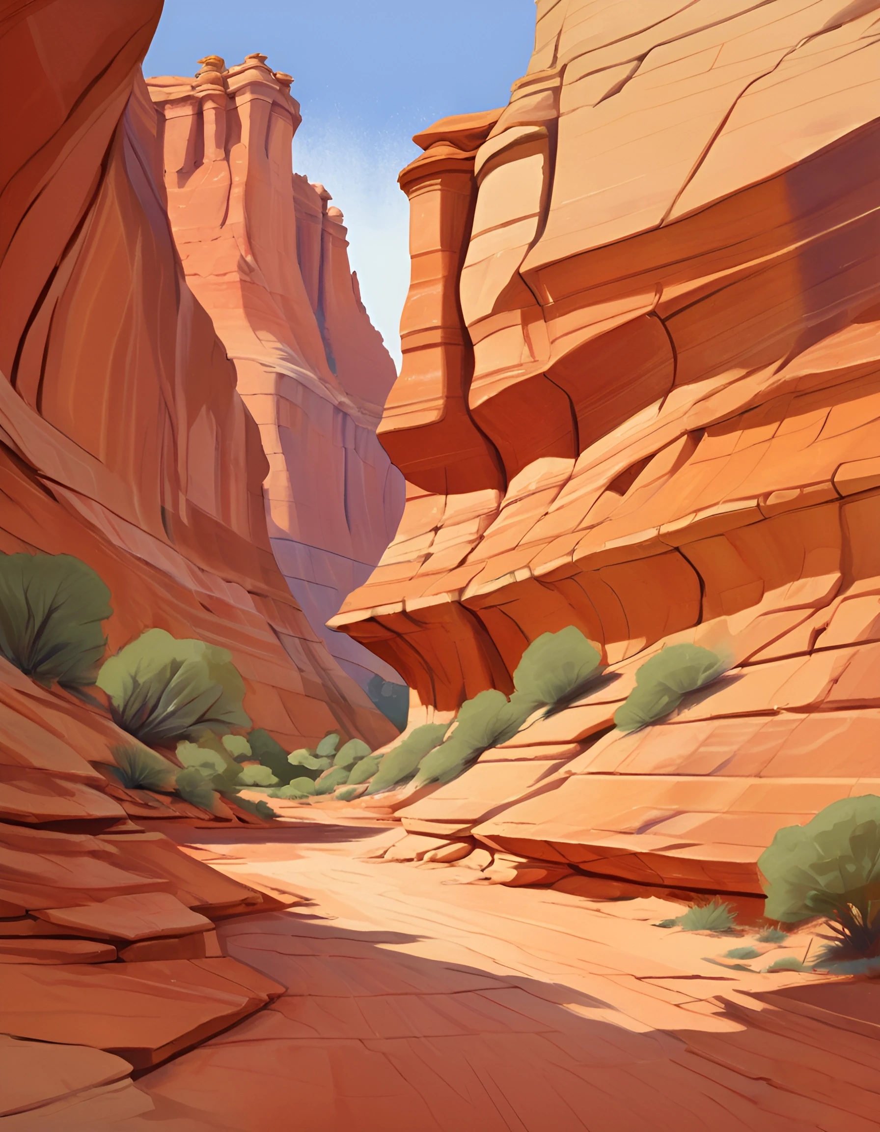 Desert Canyon Landscape - Free Download - AI Scribbles