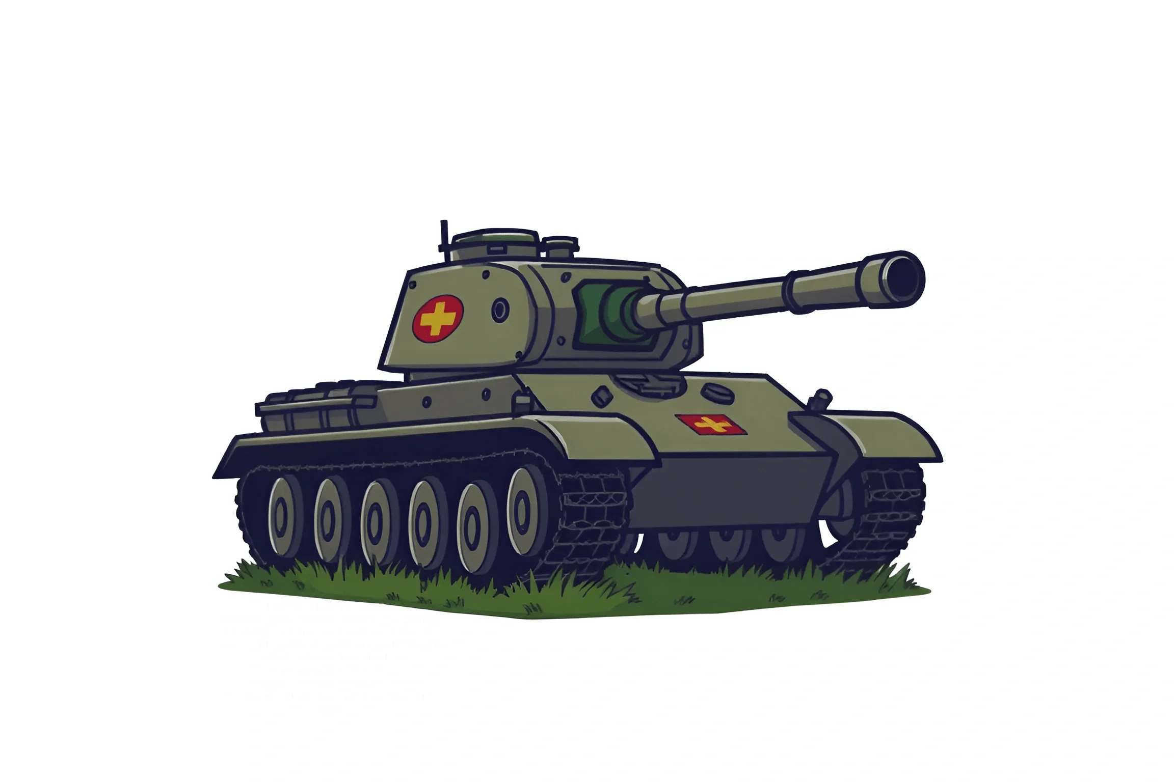 Cartoon Military Tank Illustration - Free Download - AI Scribbles