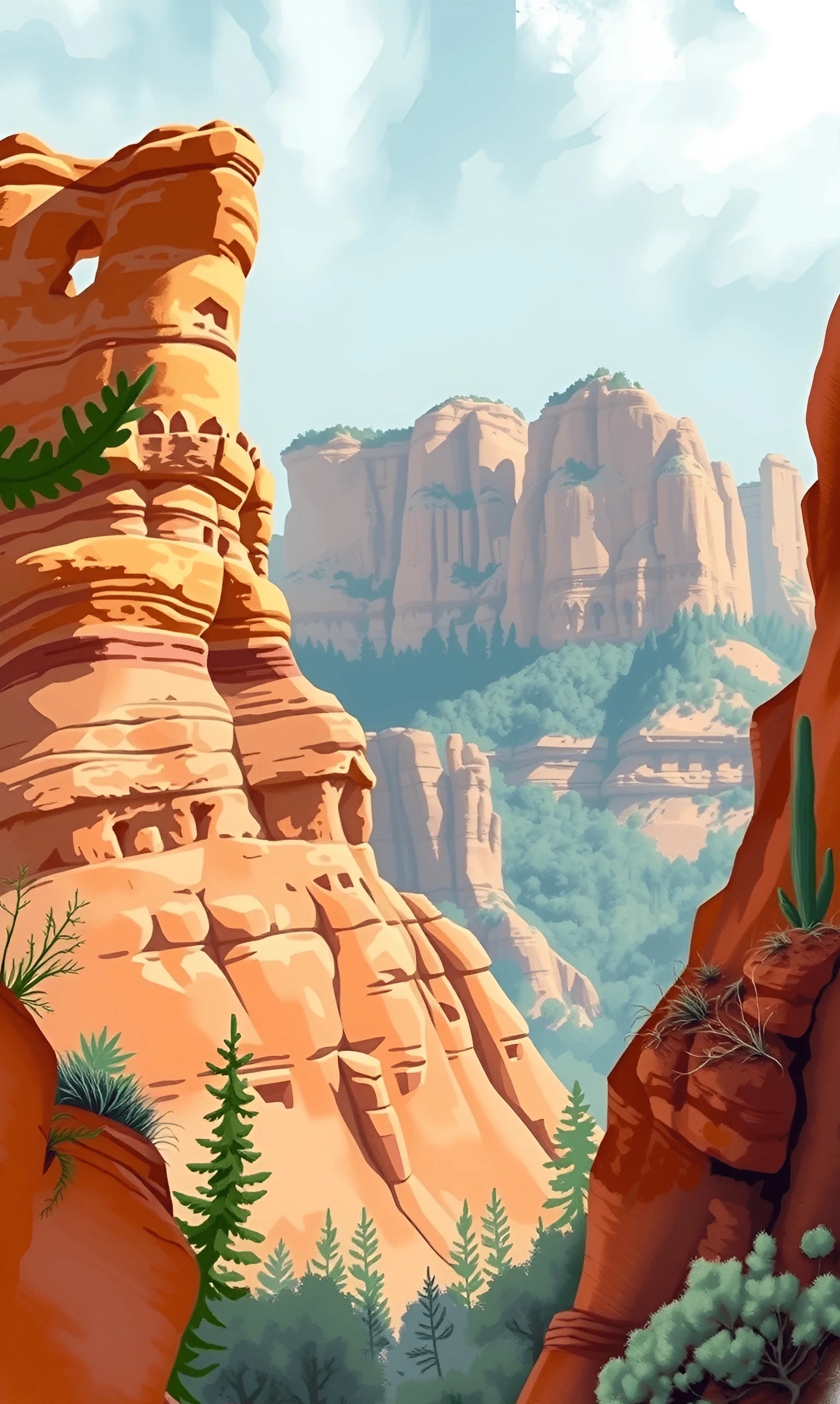 Desert Canyon Landscape - Free Download - AI Scribbles
