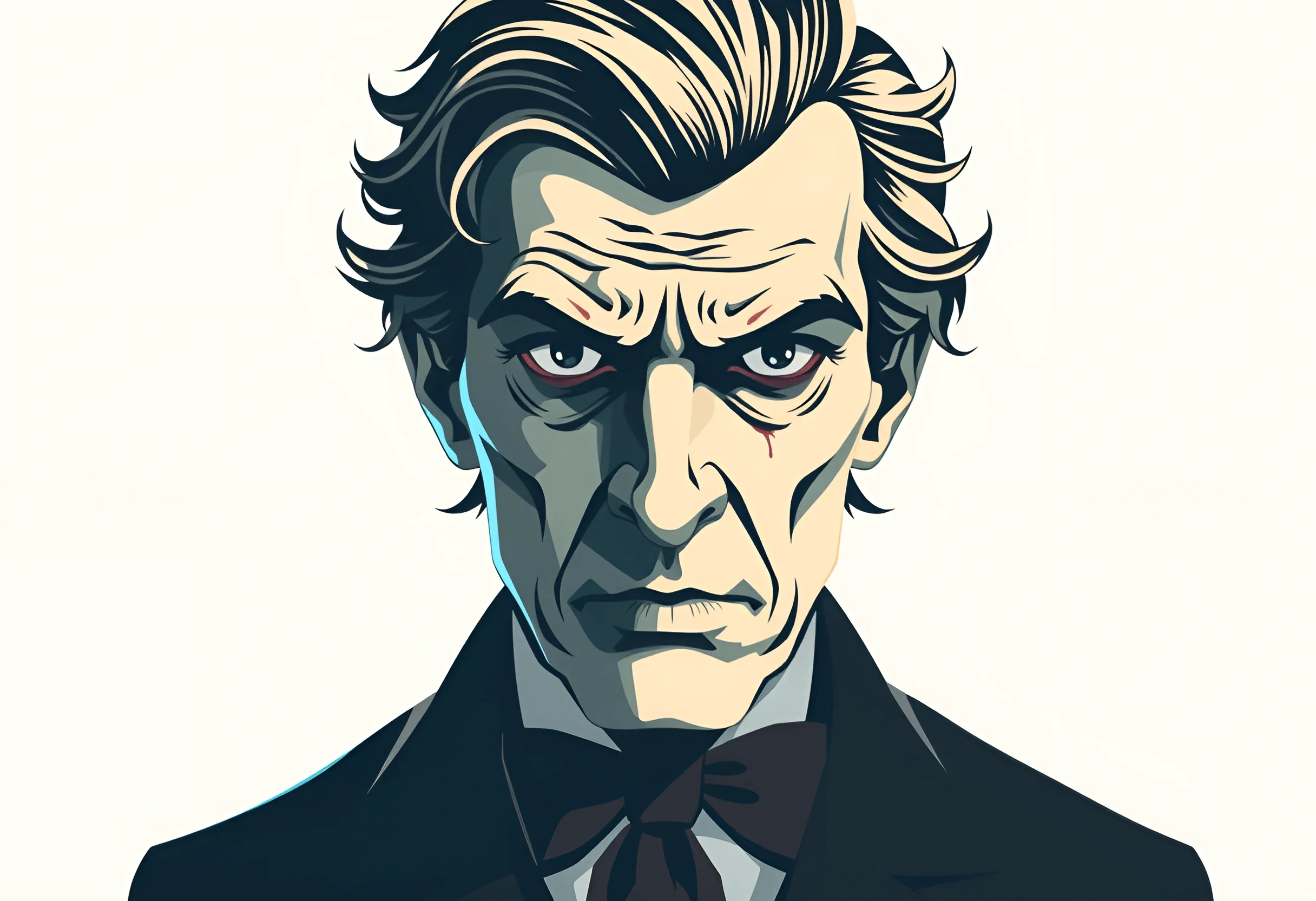 Dramatic Main Character Stylized Portrait of a Dramatic Character - Free Download - AI Scribbles