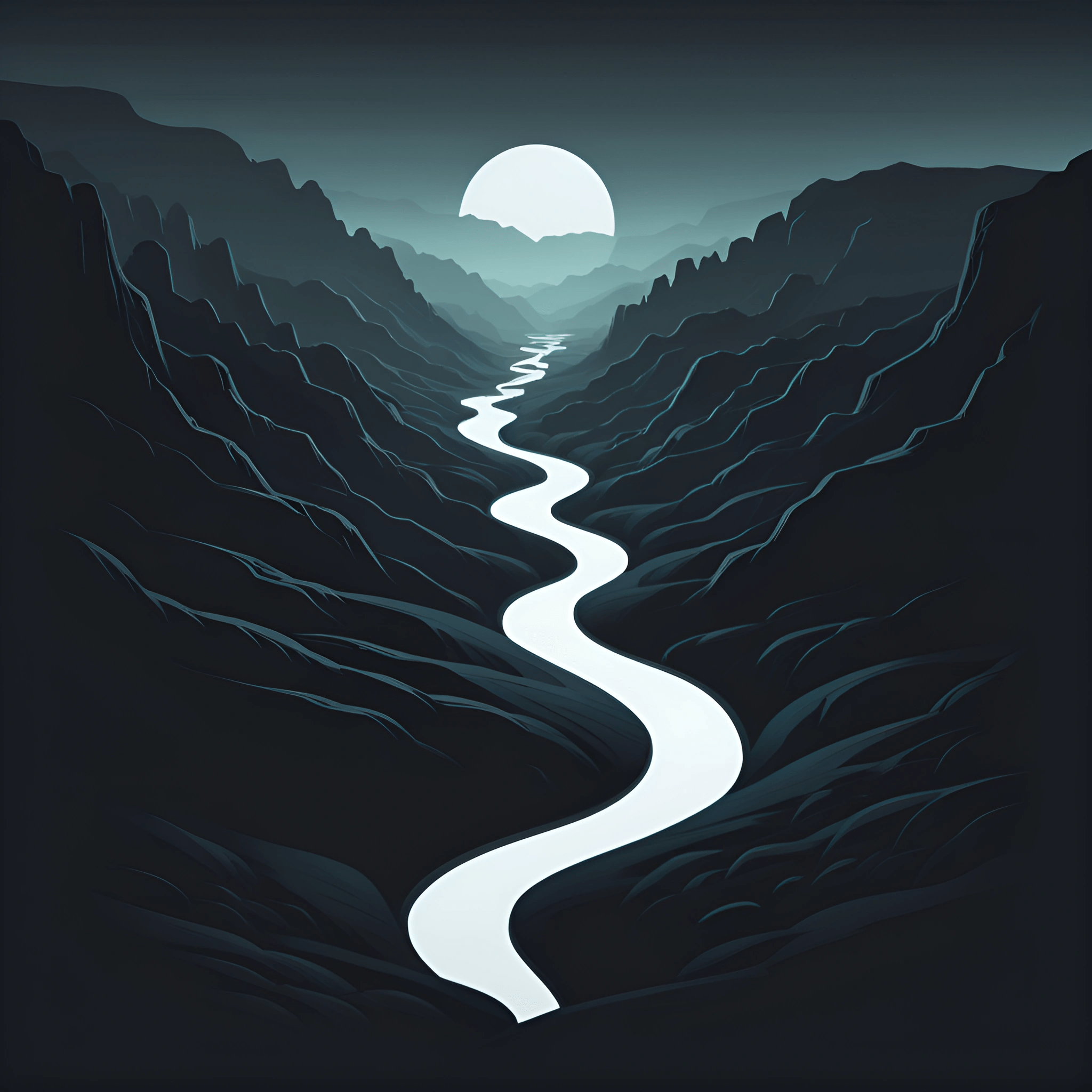 Mystical Moonlit River - Free Download - AI Scribbles