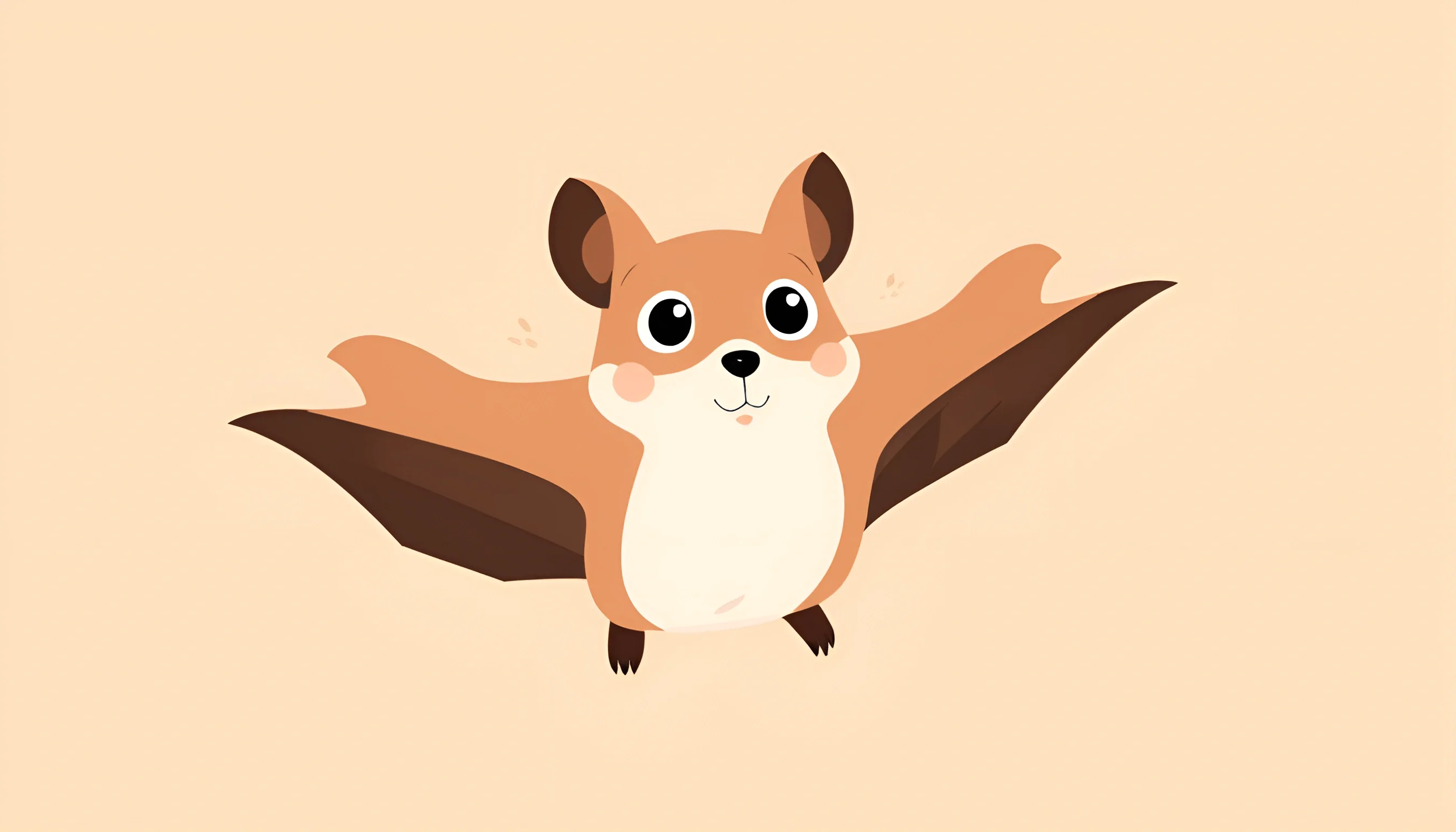 Cute Cartoon Squirrel Bat Hybrid - Free Download - AI Scribbles