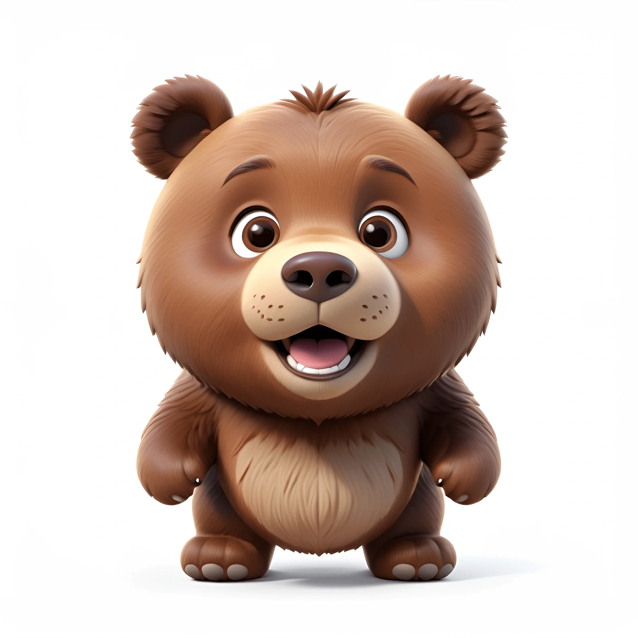 Cute Cartoon Brown Bear Character - Free Download - AI Scribbles