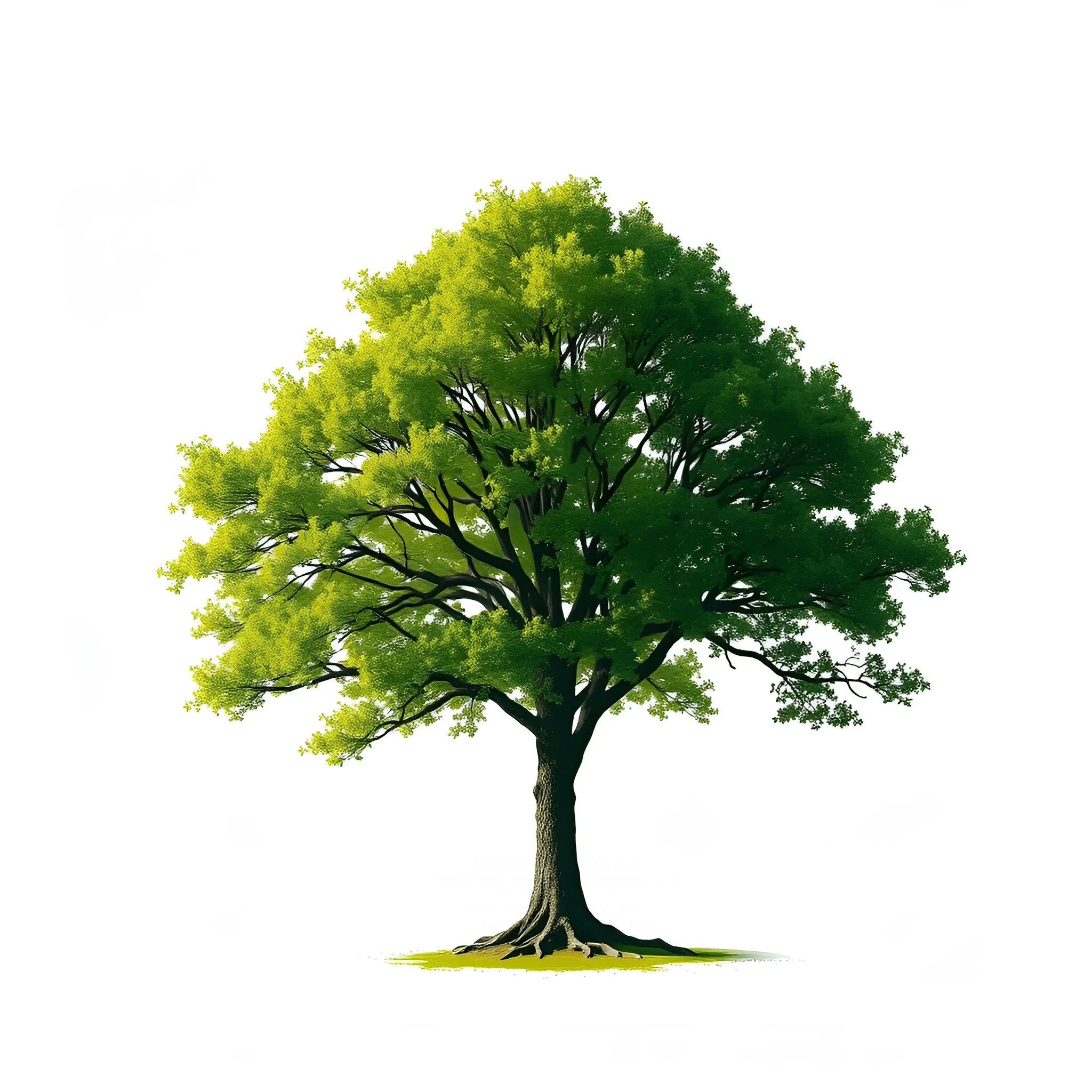 Oak Tree Reference Image Detailed Isolated Oak Tree Illustration - Free Download - AI Scribbles