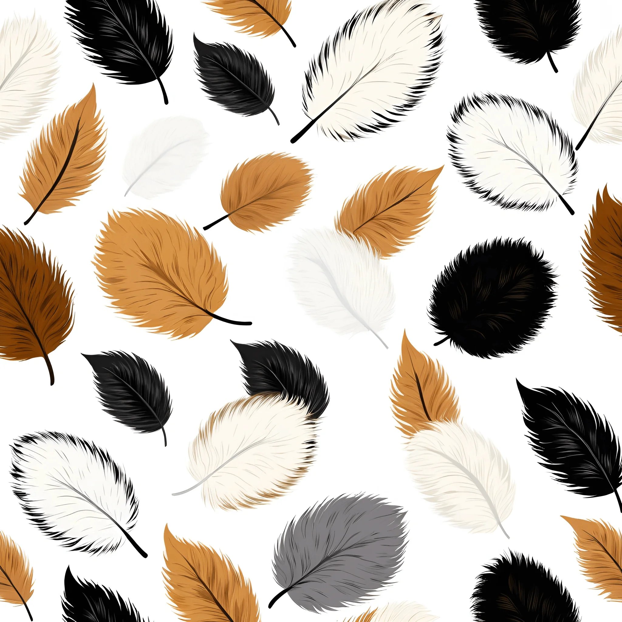 Chief Feather Pattern Colorful Feather Pattern - Free Download - AI Scribbles