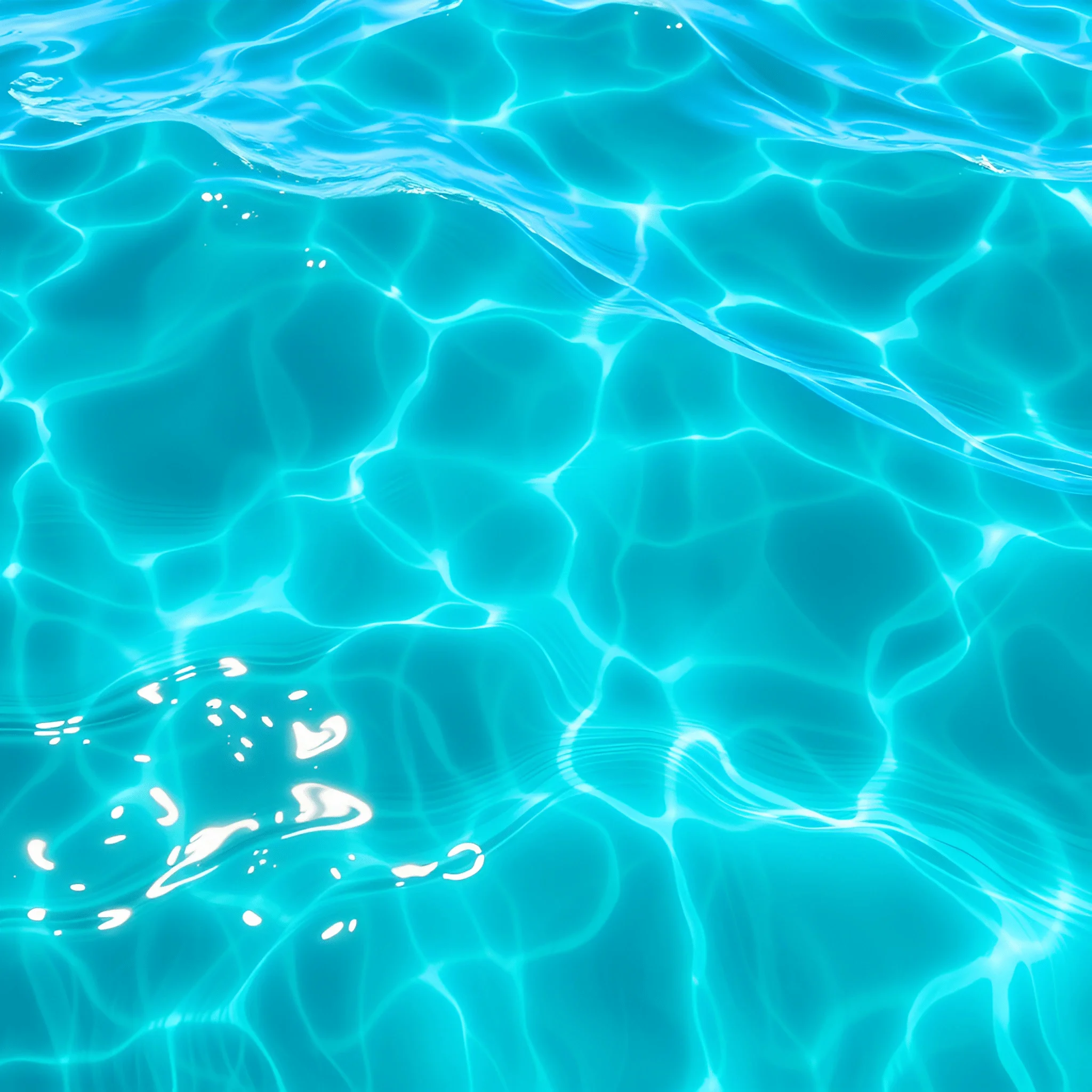 Clear Blue Water Surface With Light Reflections - Free Download - AI ...