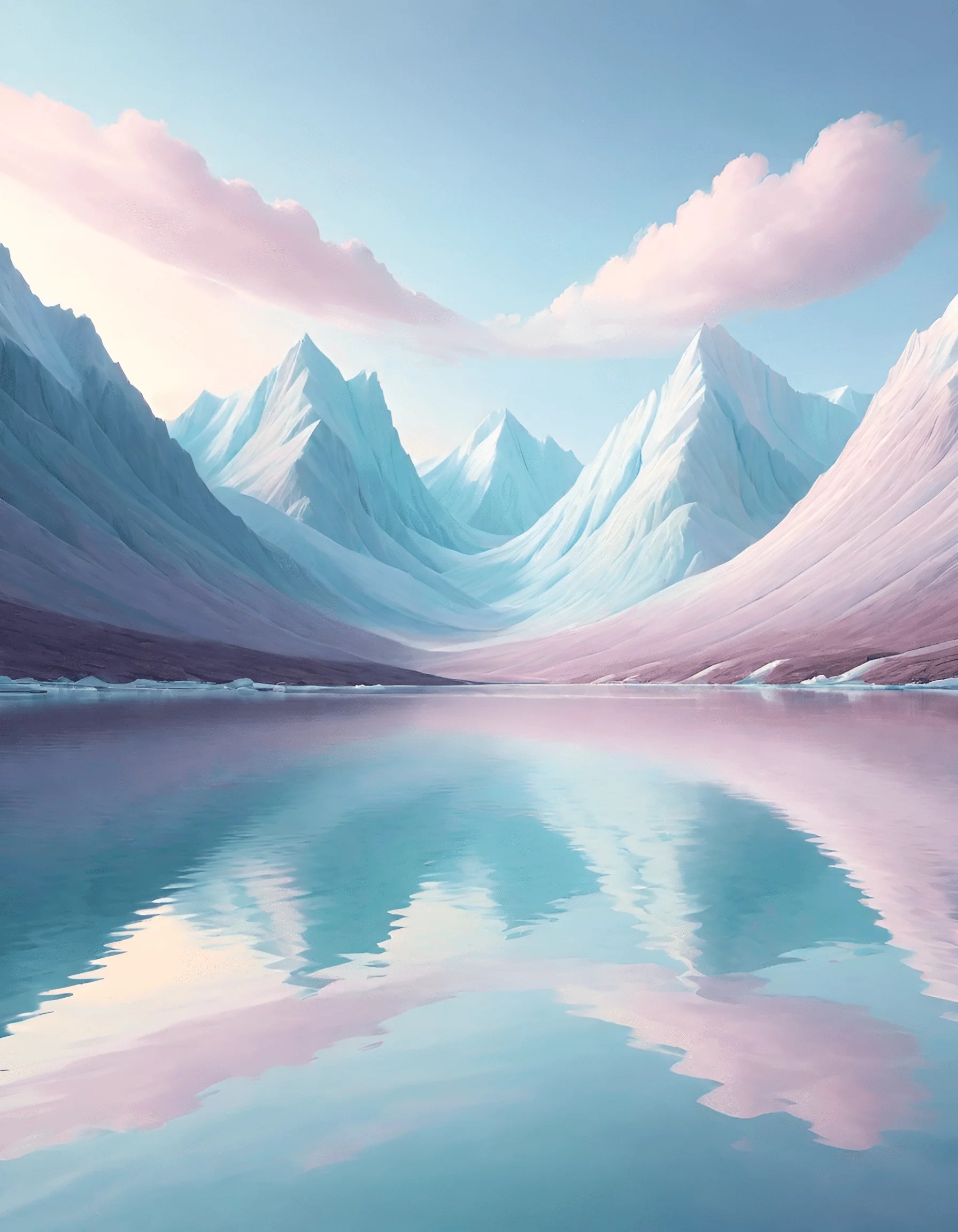 Serene Mountain Landscape with Reflective Water - Free Download - AI ...