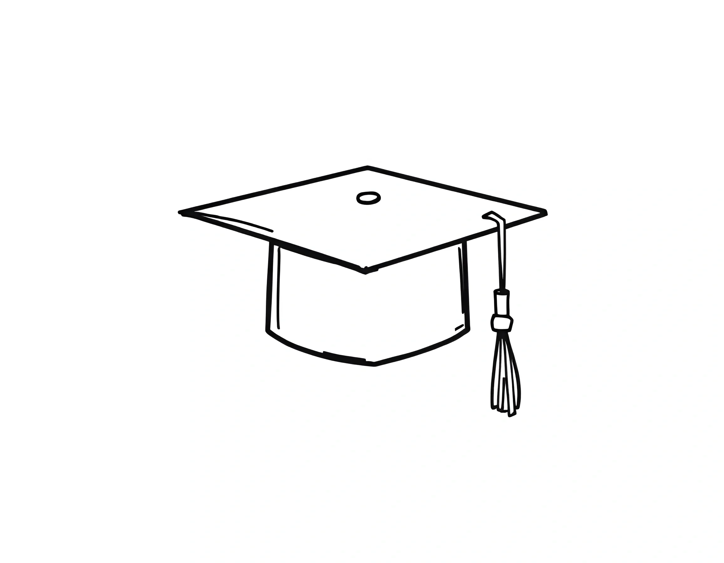 Line Drawing of Graduation Cap Icon - Free Download - AI Scribbles
