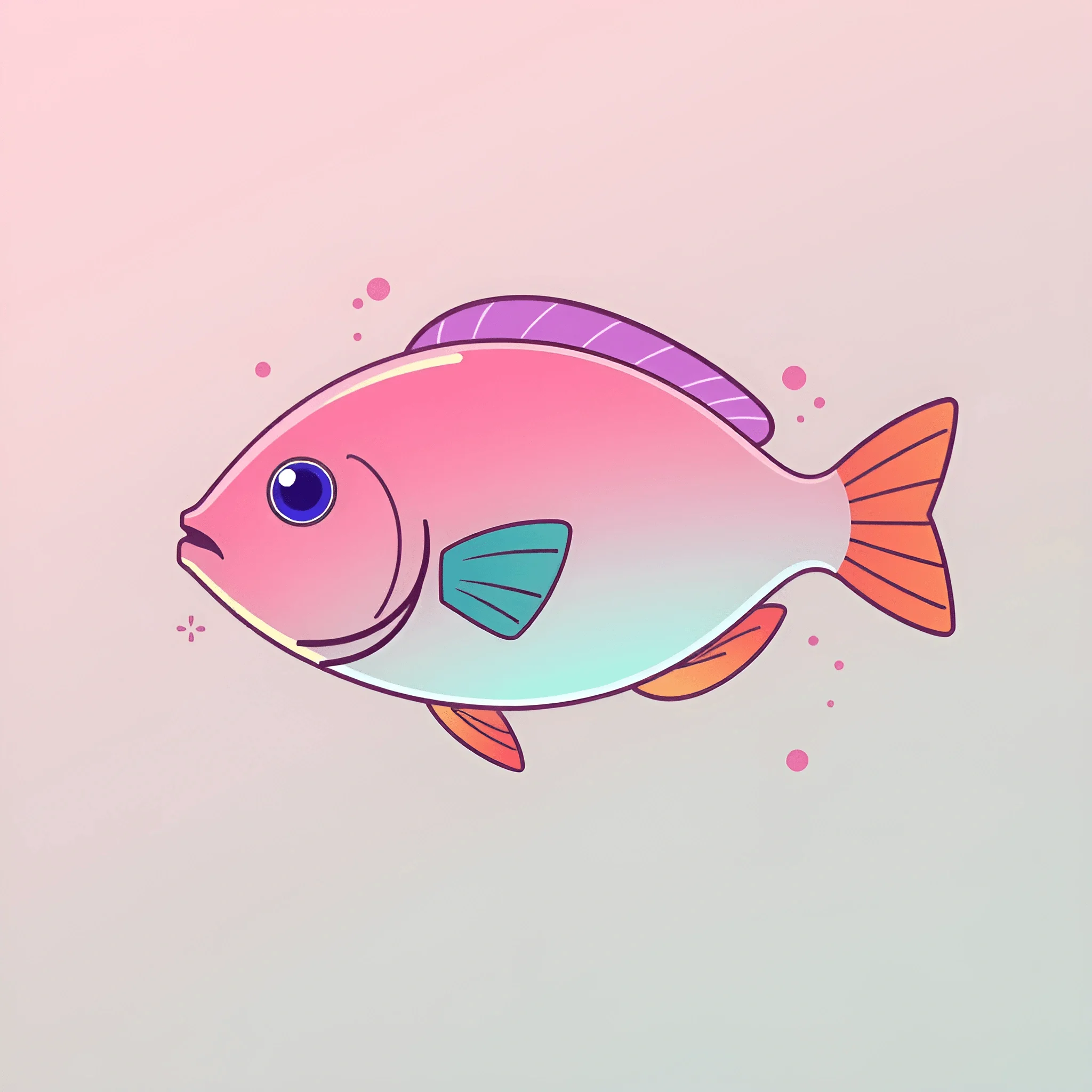 Colorful Cartoon Fish Illustration - Free Download - AI Scribbles