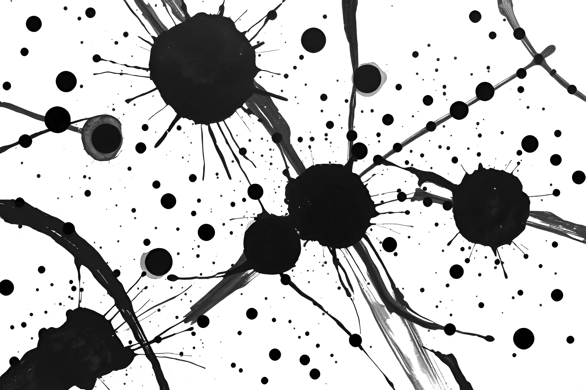Dynamic Ink Splatter Parttern Abstract Black Ink Splatter Pattern - Free Download - AI Scribbles