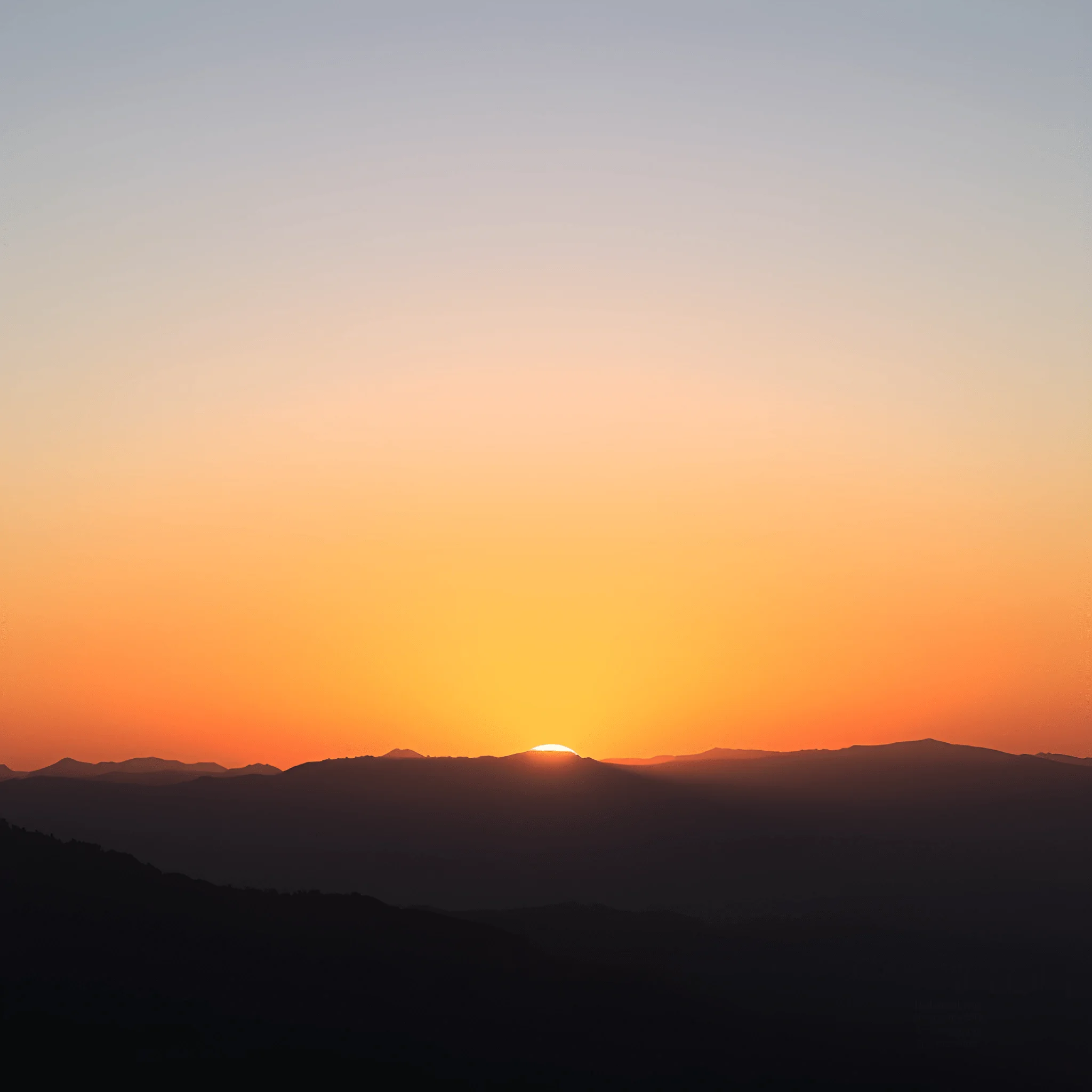 Mountain Sunset Silhouette With Gradual Sky - Free Download - AI Scribbles