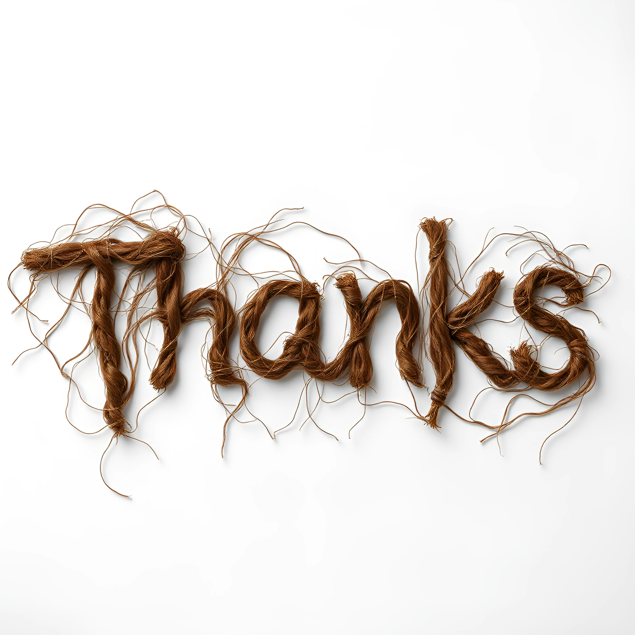 Thanks Word Formed From Brown Twine - Free Download - AI Scribbles