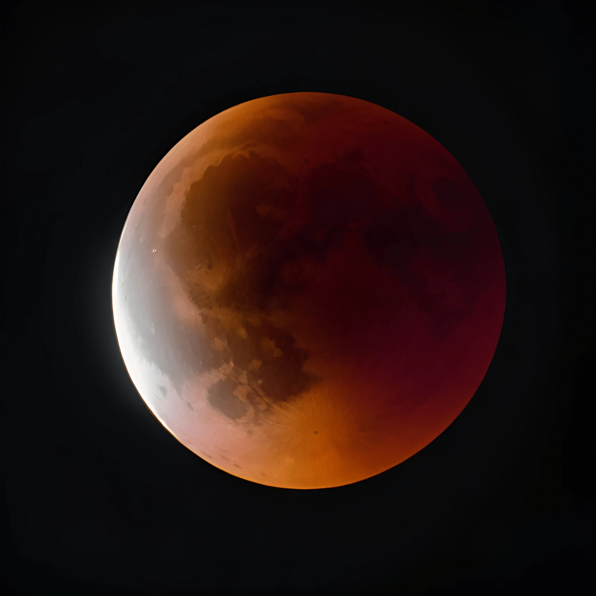 Lunar Eclipse with Blood Moon Effect - Free Download - AI Scribbles