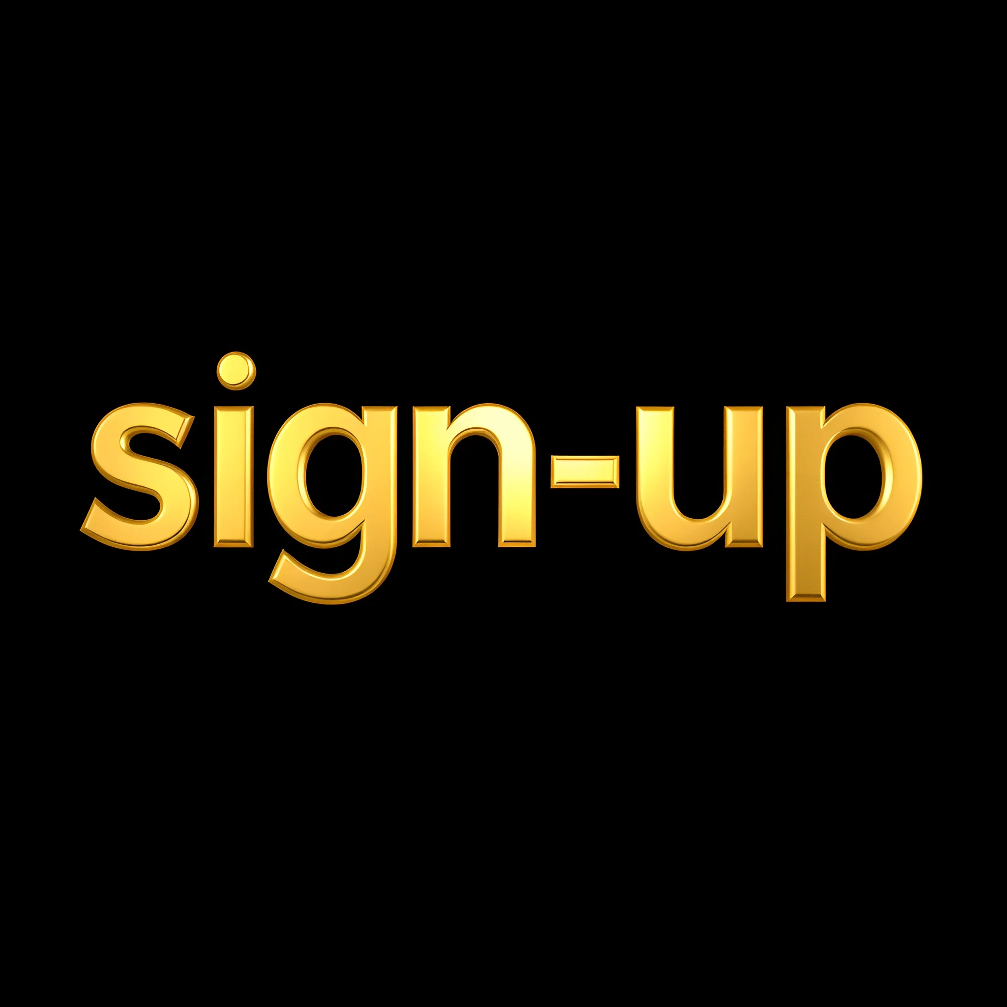 Gold Sign-Up Text Over Black Background - Free Download - AI Scribbles