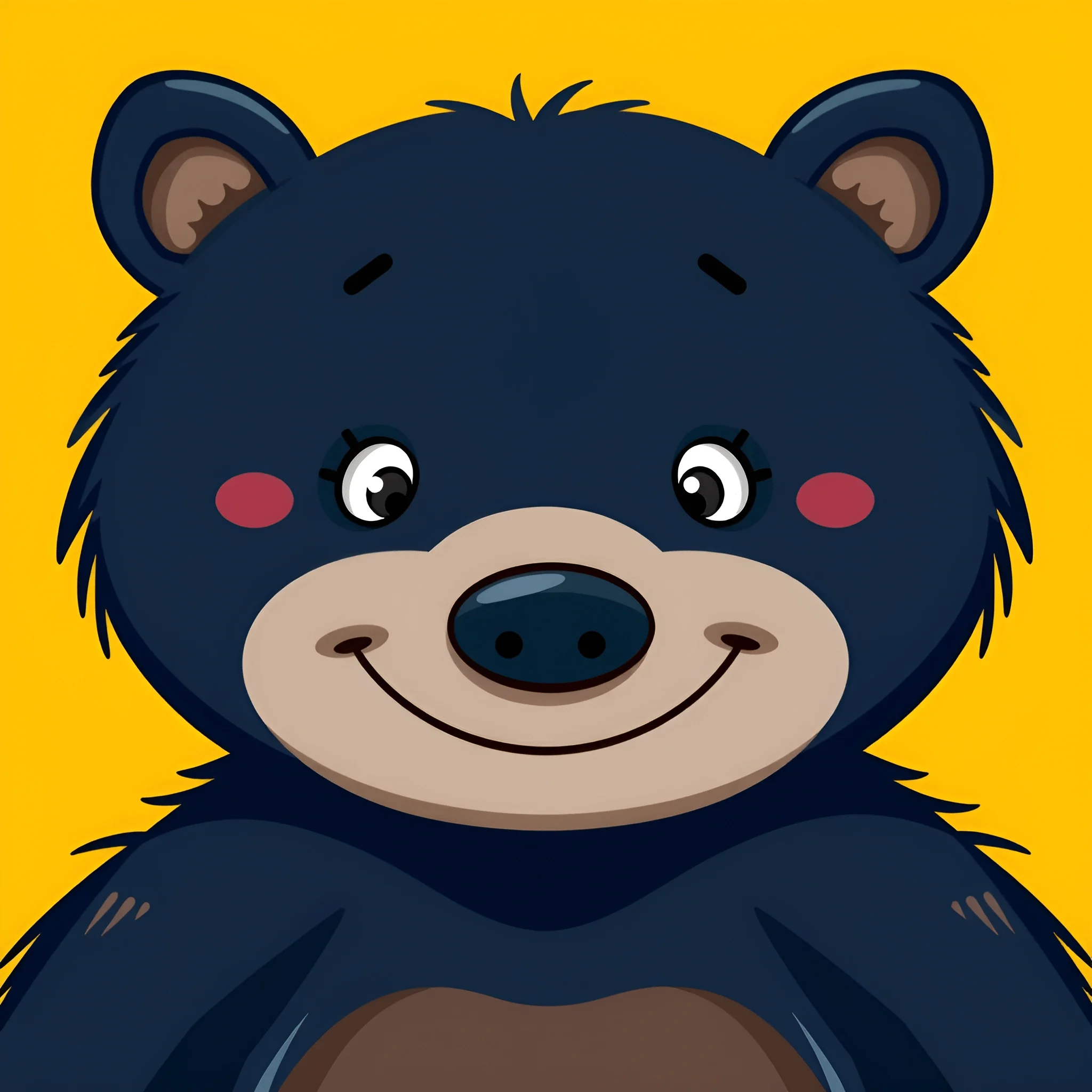 Cartoon Black Bear Character Illustration - Free Download - AI Scribbles