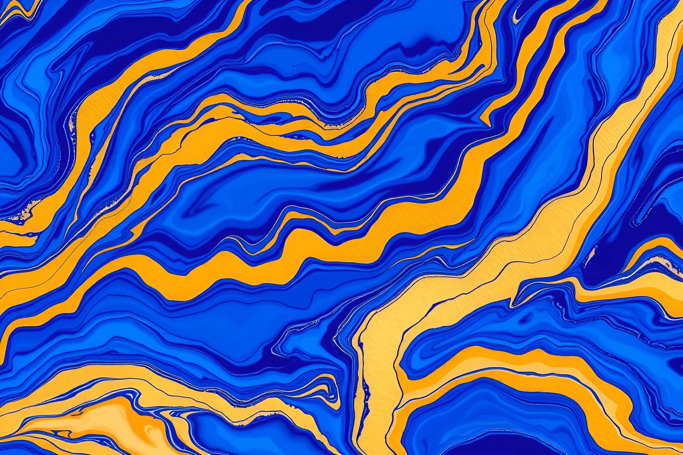 Abstract Blue And Orange Fluid Art Texture - Free Download - AI Scribbles