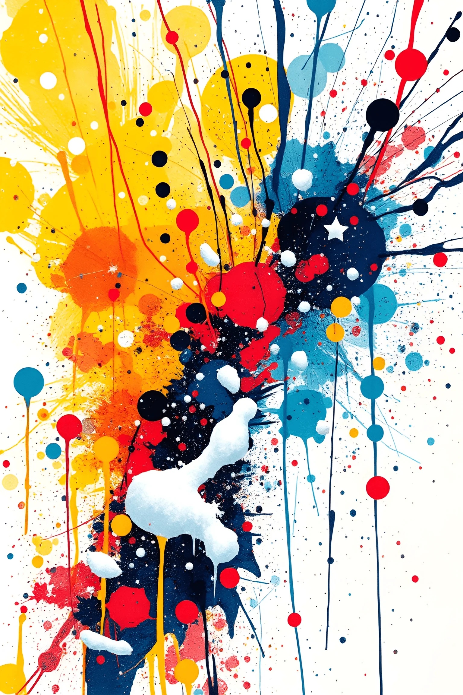Splattered 5 Colorful Abstract Paint Splatter Art - Free Download - AI Scribbles