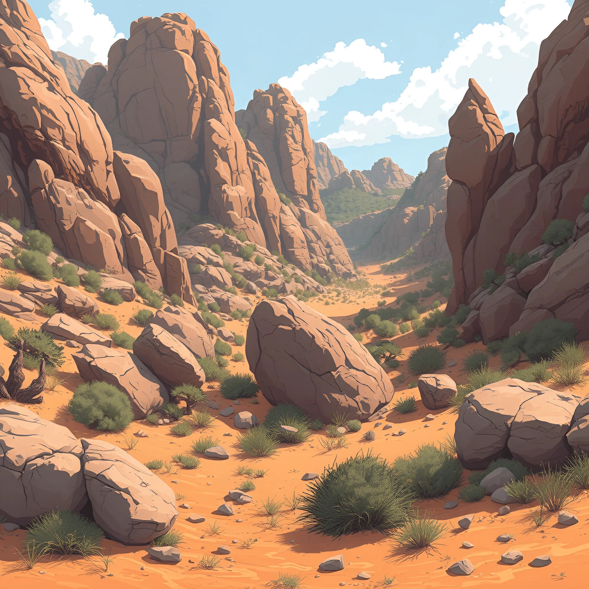Rocky Desert Canyon Landscape - Free Download - AI Scribbles