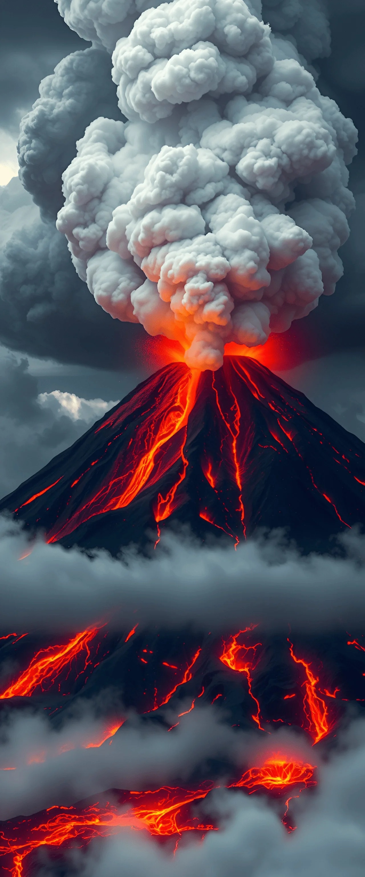 Volcanic Eruption With Flowing Lava and Thick Smoke - Free Download ...