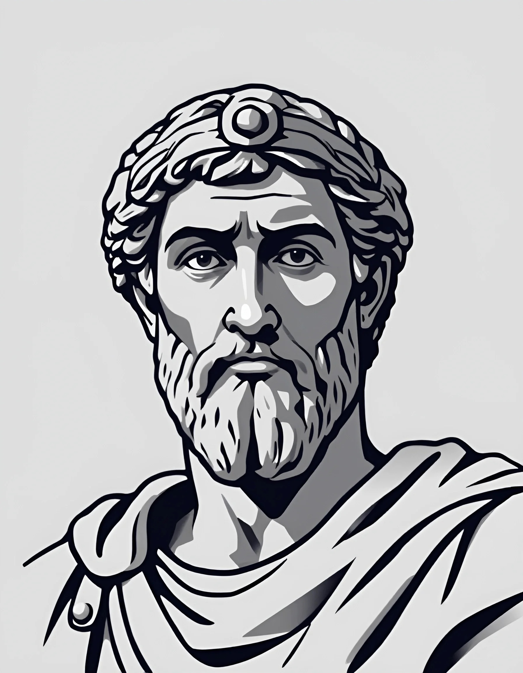 Greek God Portrait - Free Download - AI Scribbles