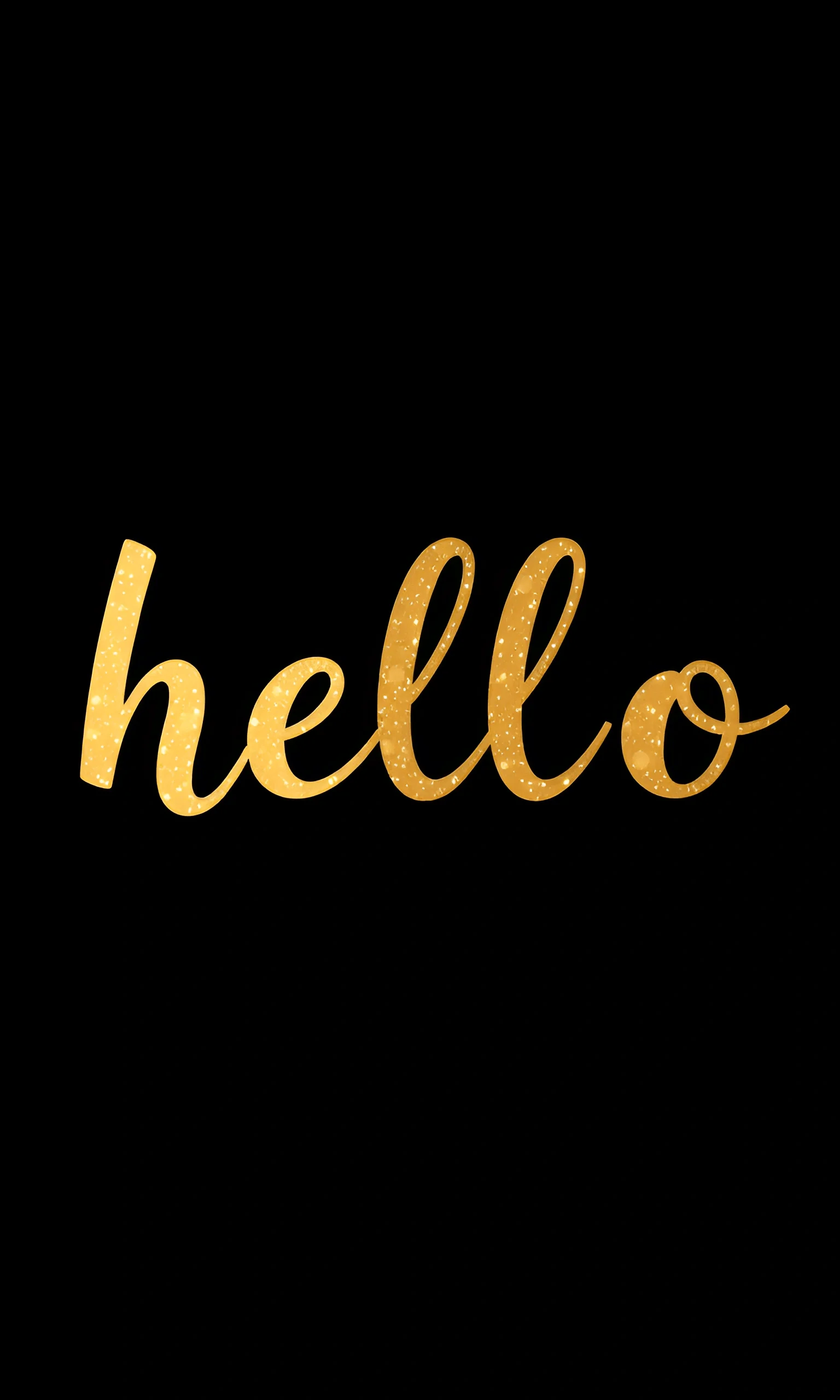 Gold Glitter Hello Hand Lettering - Free Download - AI Scribbles