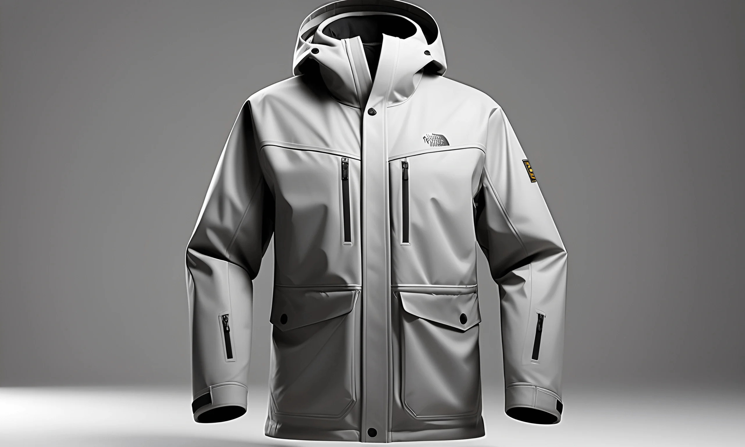 Stylish Gray Waterproof Jacket - Free Download - AI Scribbles