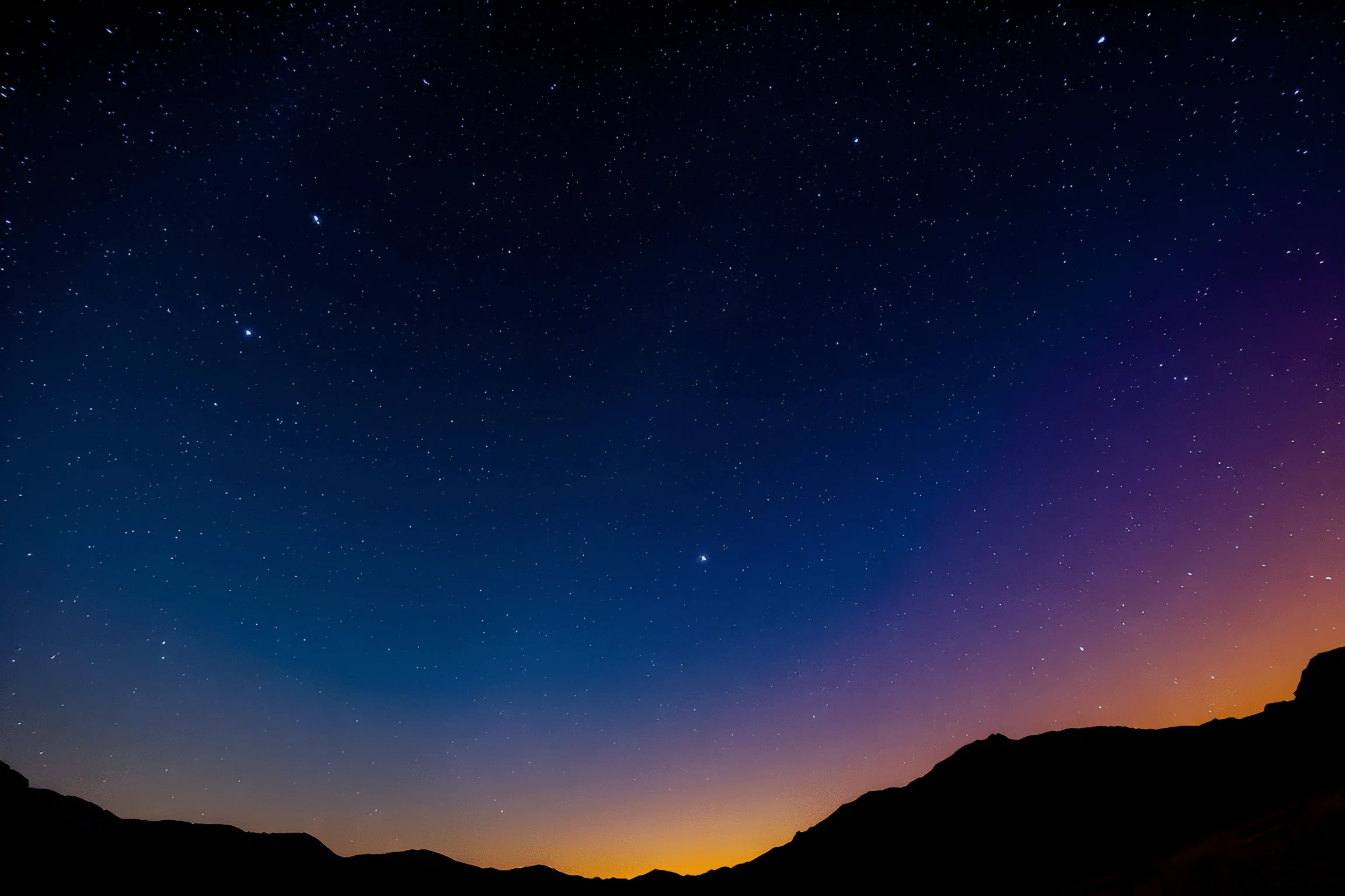 Starry Night Sky Over Silhouetted Mountains - Free Download - AI Scribbles