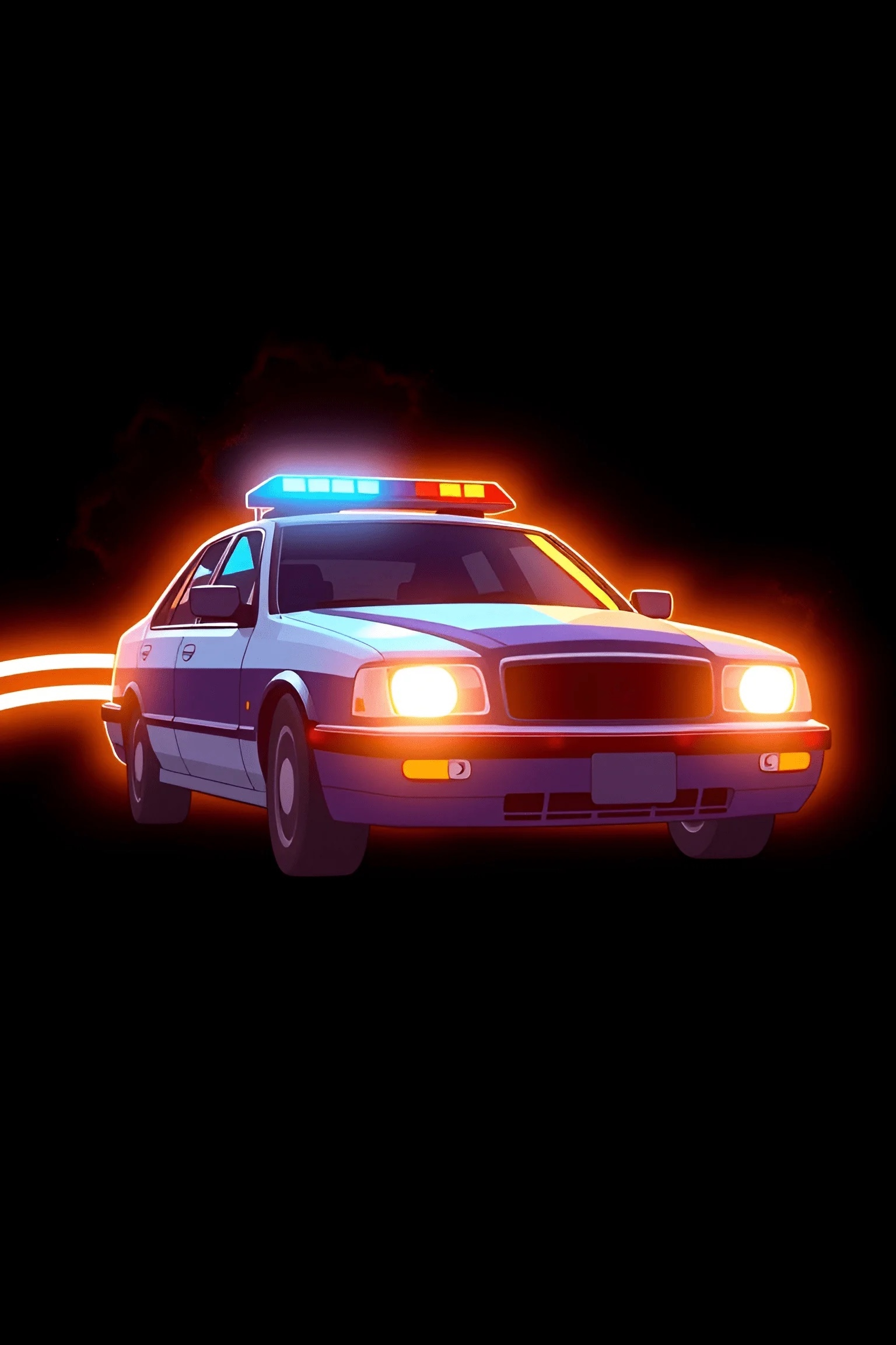 Call Police Animation Animated Police Car with Flashing Lights - Free Download - AI Scribbles