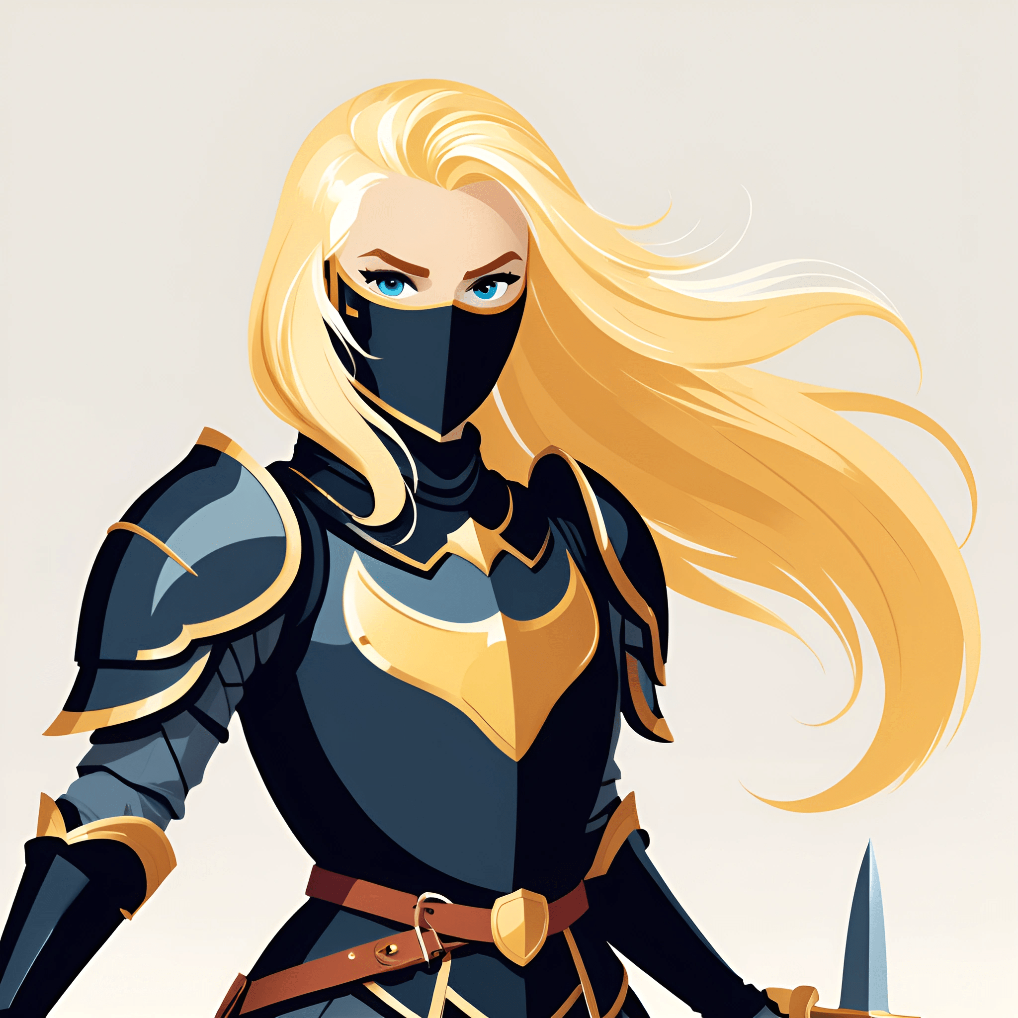 Armored Female Warrior - Free Download - AI Scribbles
