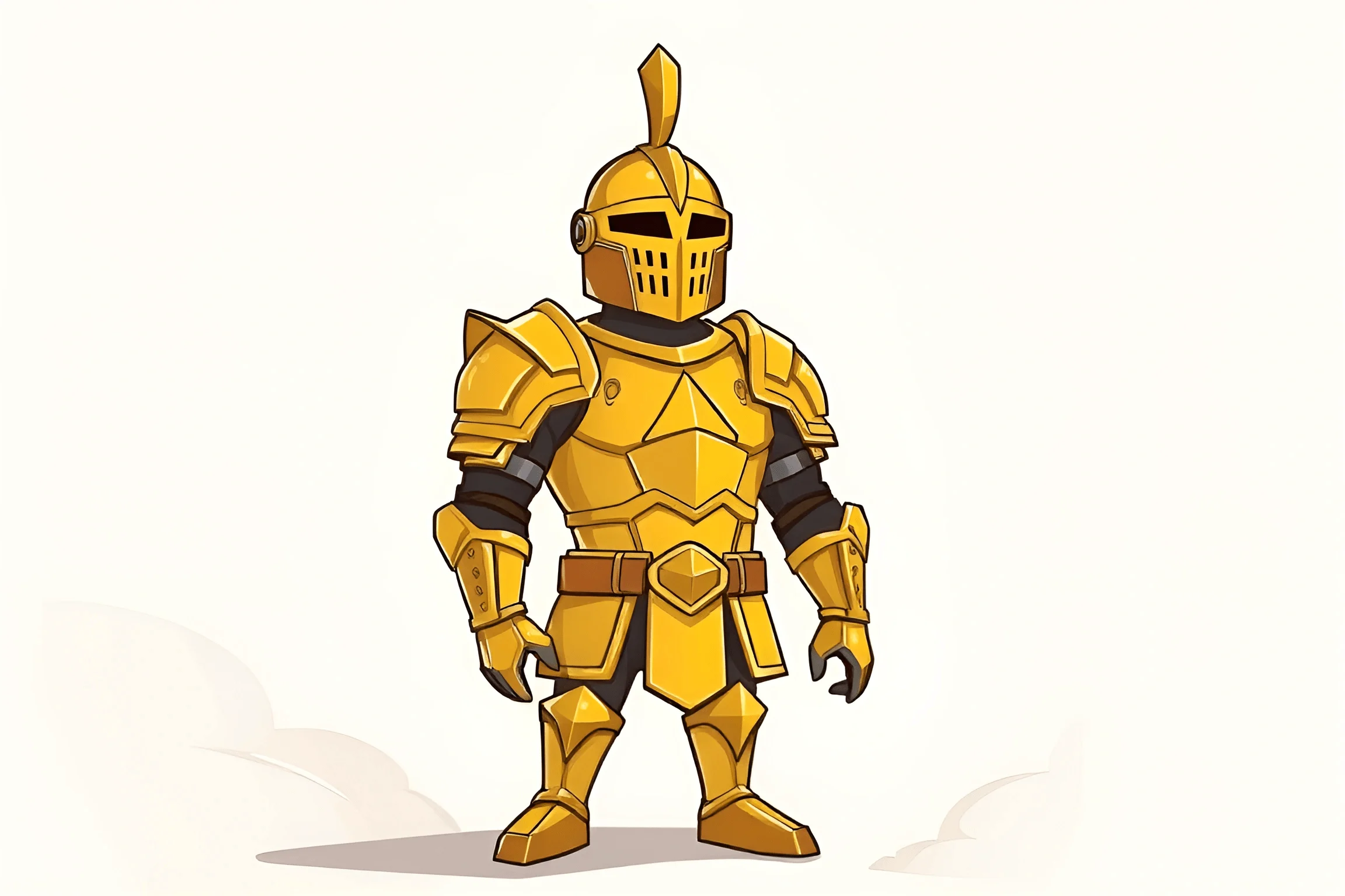 Golden Knight Wearing Full Plate Armor - Free Download - AI Scribbles