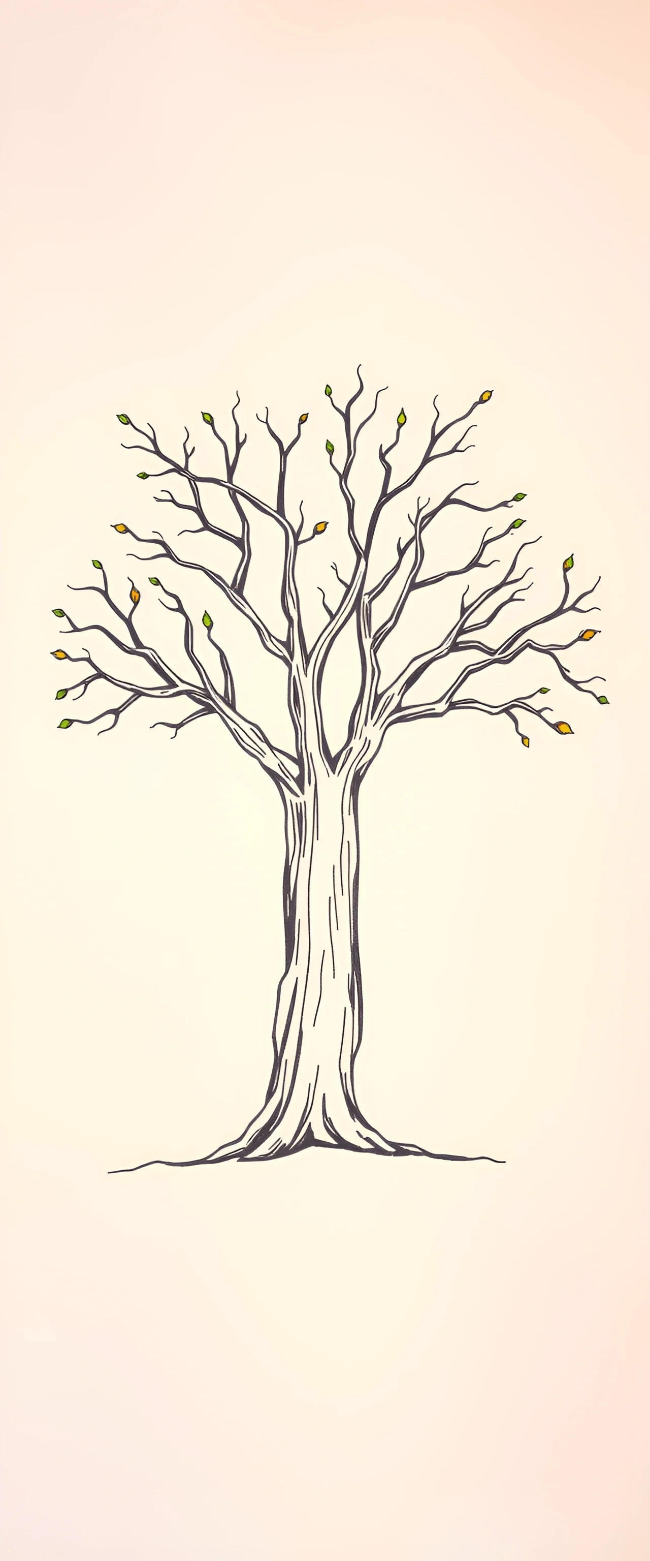 Minimalist Tree Illustration With Sparse Leaves - Free Download - AI ...