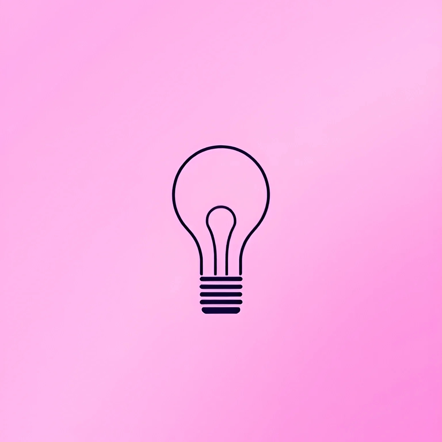 Bulb Vector Pink Light Bulb Icon on Pink Background - Free Download - AI Scribbles