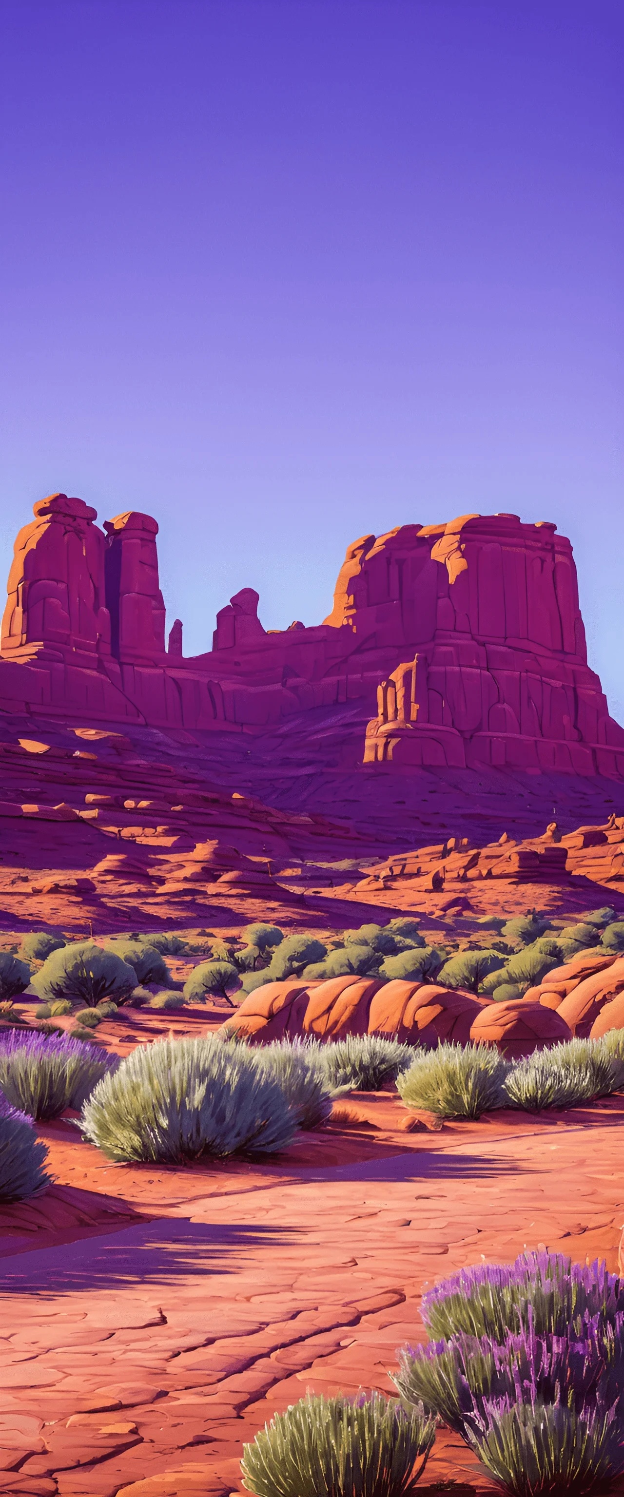 Desert Rocks Pinterest Vibrant Desert Landscape with Monumental Rock Formations - Free ...