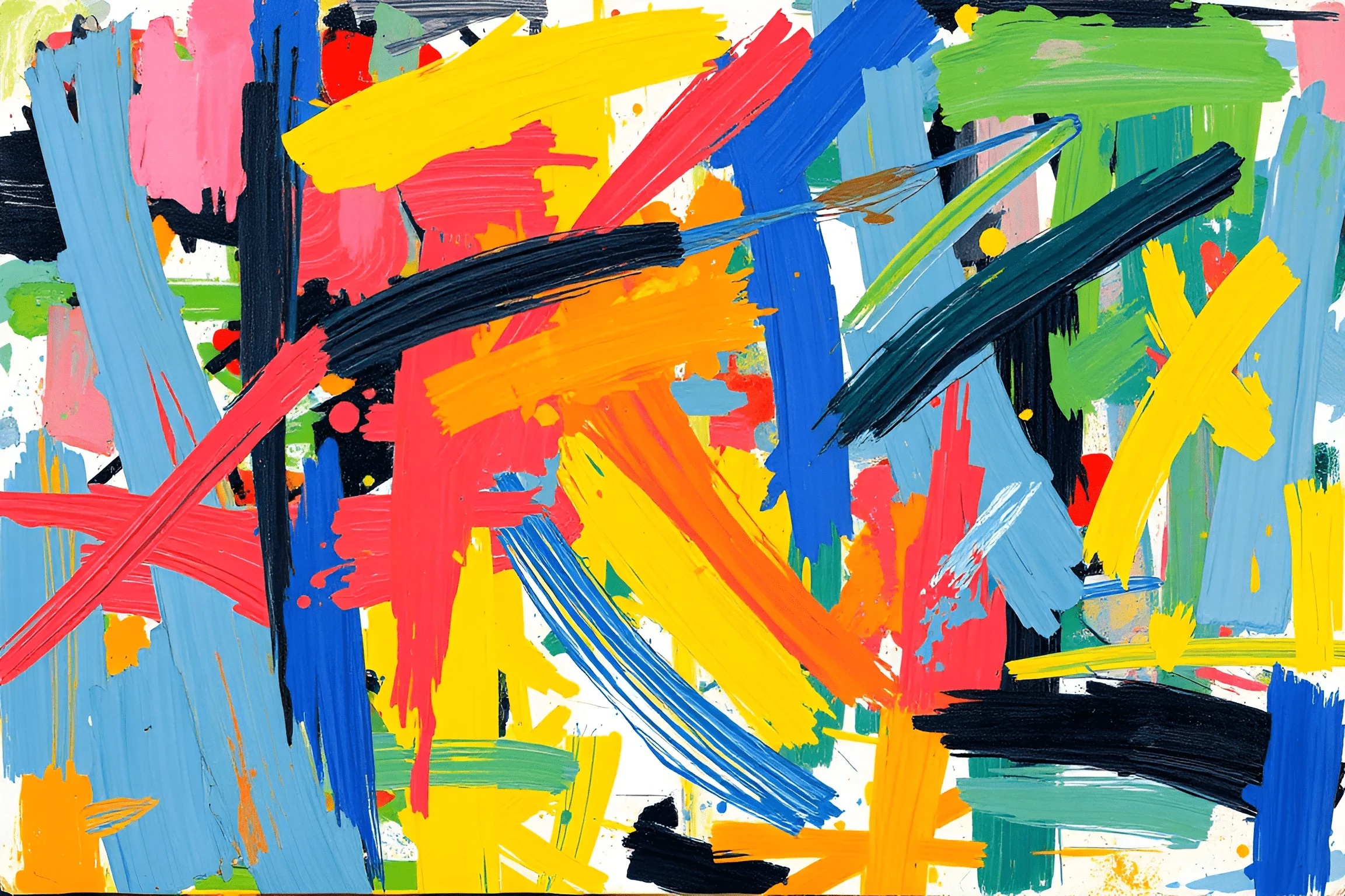 Colorful Abstract Brushstroke Painting - Free Download - AI Scribbles