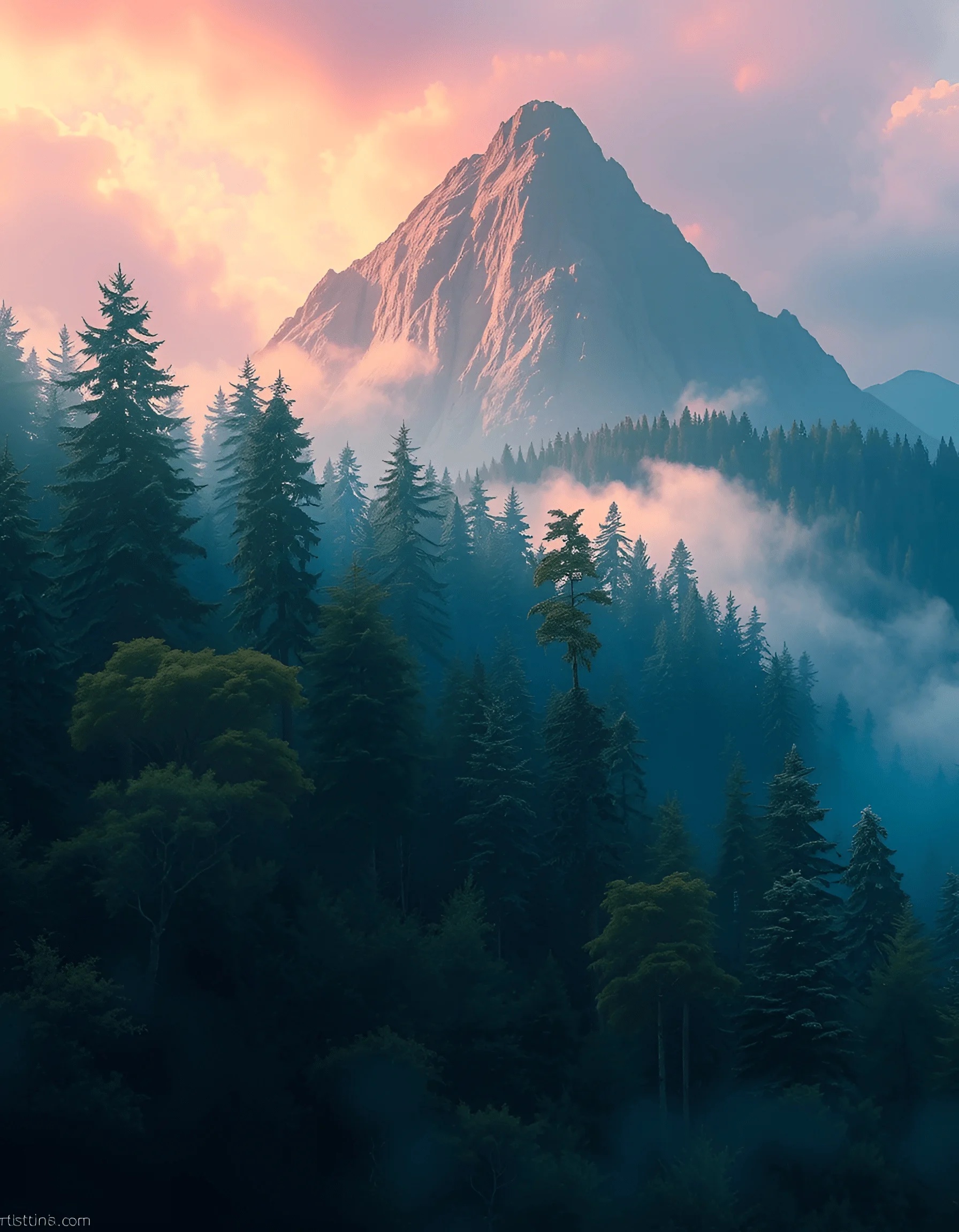 Majestic Mountain Landscape at Dusk - Free Download - AI Scribbles
