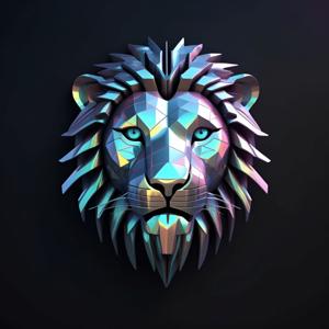 Geometric Lion Head - Free Download - AI Scribbles