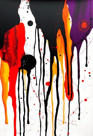 Abstract Dripping Paint Composition - Free Download - AI Scribbles