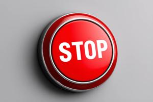 Glossy Red Stop Button - Free Download - AI Scribbles
