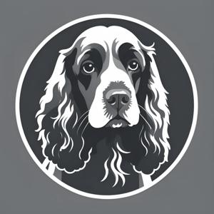 Stylized Black Cocker Spaniel Portrait - Free Download - AI Scribbles