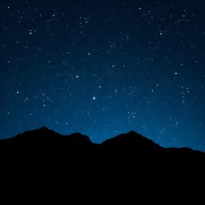 Starry Night Sky Over Mountain Silhouettes - Free Download - AI Scribbles
