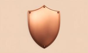 Blank Copper Shield on Beige Background - Free Download - AI Scribbles