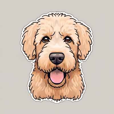A detailed cartoon illustration of an adorable dog with a fluffy coat, showcasing the charm of pet art in a vibrant and playful style.