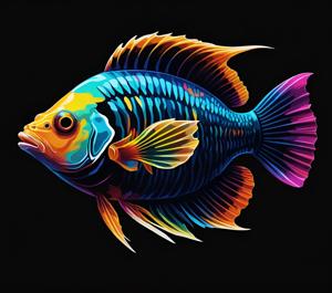 Vibrant Digital Art of a Fish - Free Download - AI Scribbles