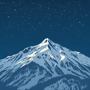 Snow-Capped Mountain Under Starry Sky - Free Download - AI Scribbles
