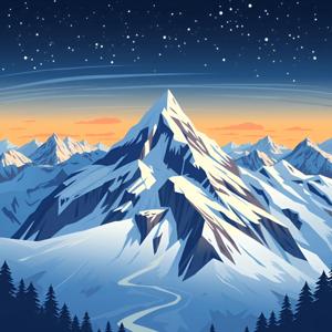 Majestic Mountain Under Starry Sky - Free Download - AI Scribbles