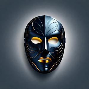 Modern Black and White Mask - Free Download - AI Scribbles