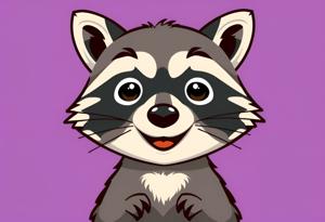 Cute Cartoon Raccoon Illustration - Free Download - AI Scribbles