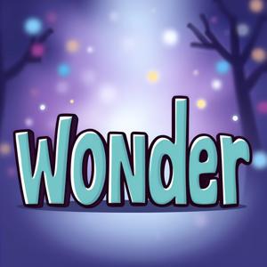 Colorful 'Wonder' Text Design - Free Download - AI Scribbles
